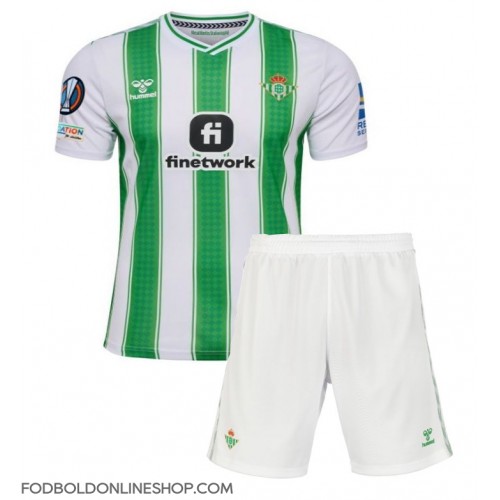 Real Betis Hjemme Trøje Børn 2023-24 Kortærmet (+ Korte bukser)